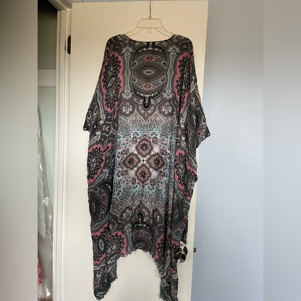 Beautiful American eagle boho kimono shawl duster cape